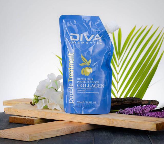 Diva - dầu hấp ủ dưỡng ẩm phục hồi siêu mềm mượt diva collagen 500ml