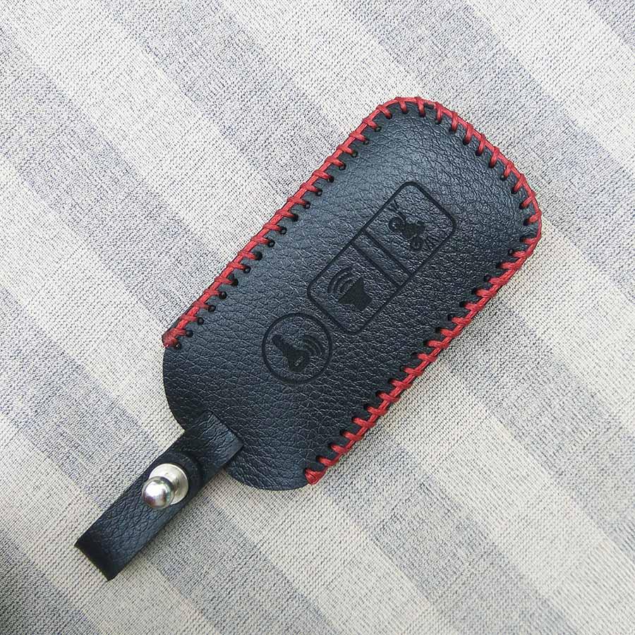 Bao da 3 nút chìa khóa smartkey xe máy Honda (Màu đen)