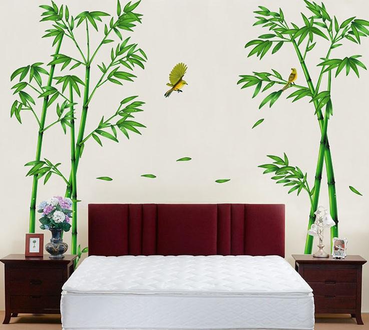 Decal dán tường Cây tre- C11-flowerdecal-Scenedecal