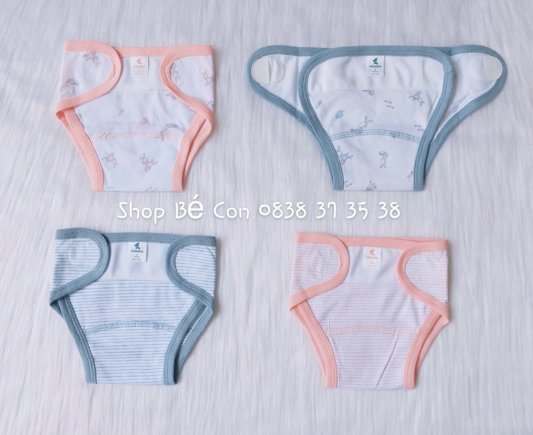 Set 5 tã vải dán Miomio cho bé sơ sinh