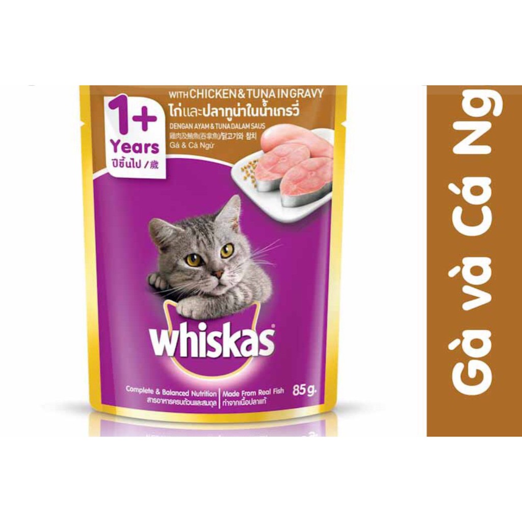 Pate mèo - pate Whiskas đủ vị - 85g/gói