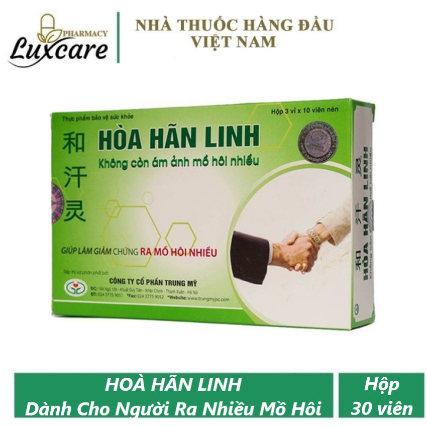 [HCM]Hòa Hãn Linh - Dành Cho Người Ra Mồ Hôi Nhiều (Hộp 30 Viên) Luxcare
