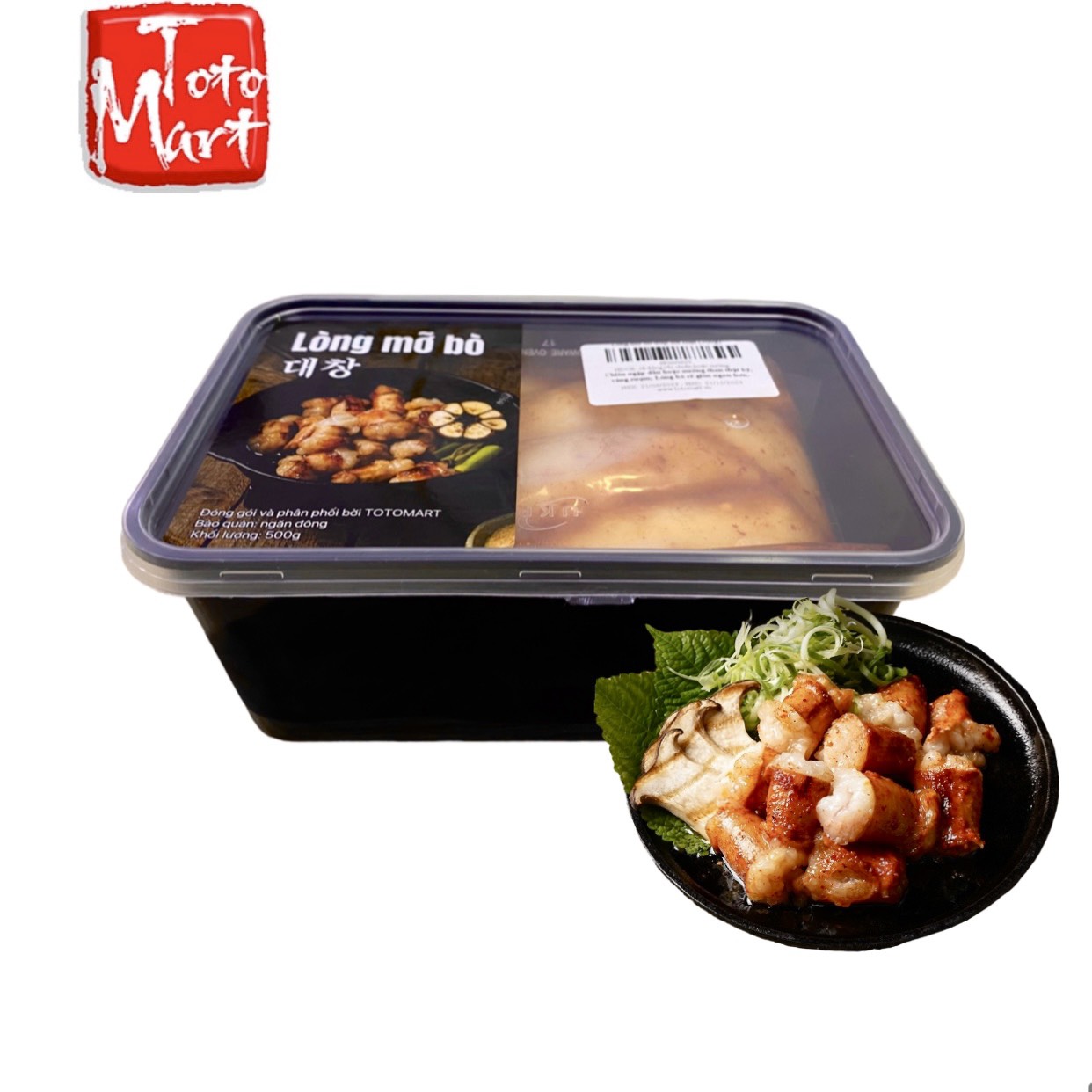 Lòng mỡ bò ướp sốt Hàn (500g)
