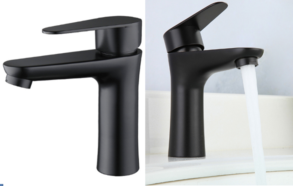Vòi lavabo đen - nóng lạnh- Inox 304  MS3