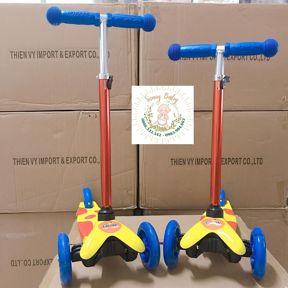 [HCM] Xe Trượt Scooter 3 Bánh Có Đèn Grow Abbott