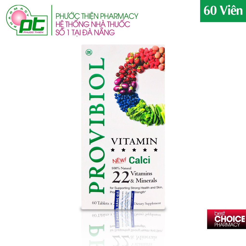 Provibiol 22 Vitamin tổng hợp của Mỹ Viên uống bổ sung vitamins và khoáng chất, canxi giúp tăng cường sức khỏe cho nam và nữ PHUOCTHIEN