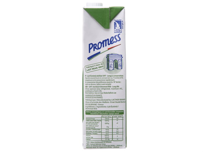 (Date 01.2022) Sữa tươi Promess 1L Không béo