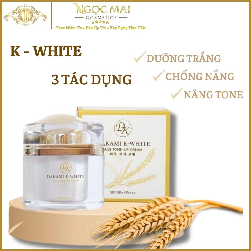 Kem dưỡng trắng da, chống nắng dakami k-white spf 50+ pa+++ 30g