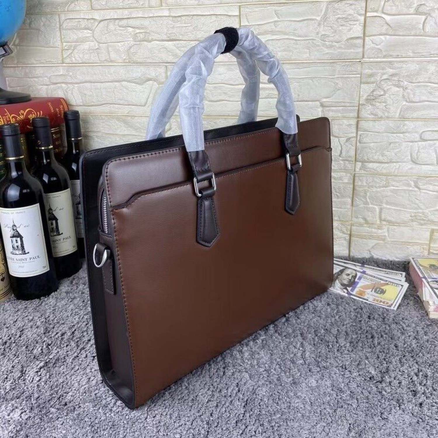 Cặp Da Thật,Da Bò BAILID Polo 6859.Túi Xách Da Công Sở.