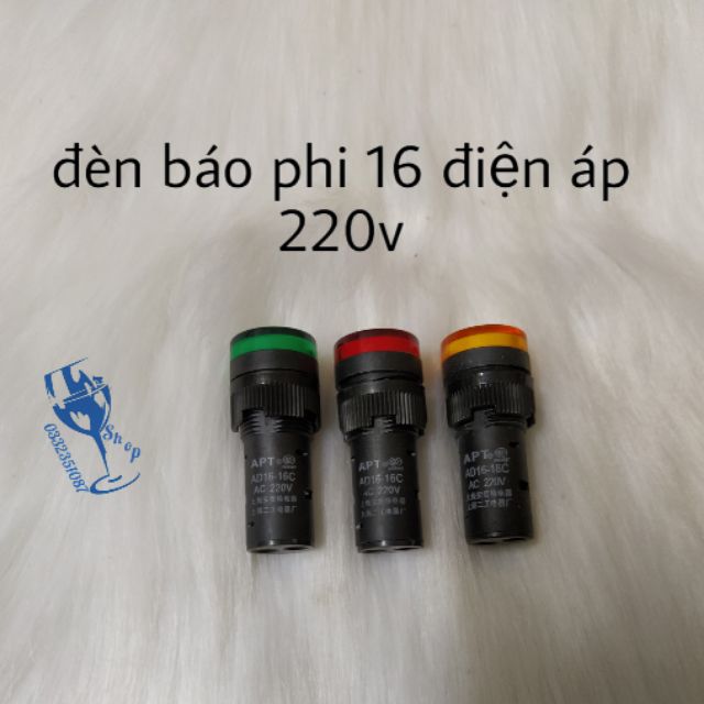 Đèn báo lắp tủ điện lỗ phi 16 hàng led đẹp