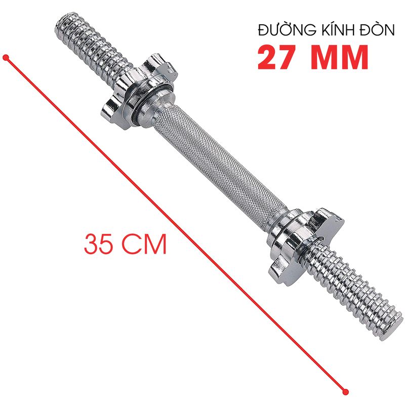 Bộ 2 đòn tạ xi cao cấp 35cm