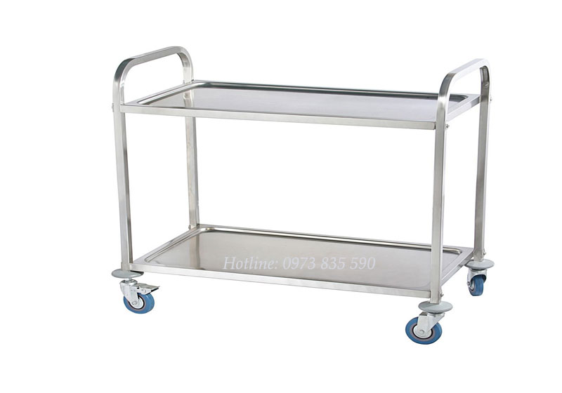 xe đẩy 2 tầng và 3 tầng inox
