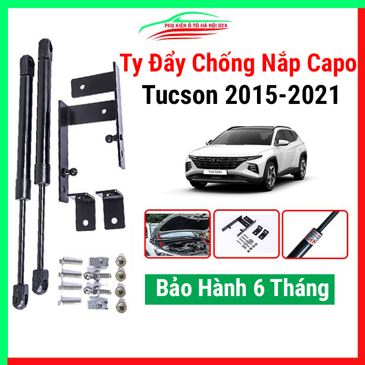 Bộ 2 ty thủy lực chống nắp capo Tucson 2015-2021, ben hơi đẩy capo ô tô có kèm phụ kiện
