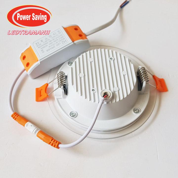 Đèn led âm trần mặt kính 9W khoét lỗ 90mm