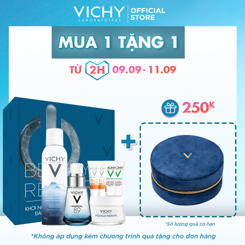 Bộ sản phẩm VICHY Beauty Recharge Box giúp phục hồi, tái tạo và bảo vệ da tối ưu giá rẻ