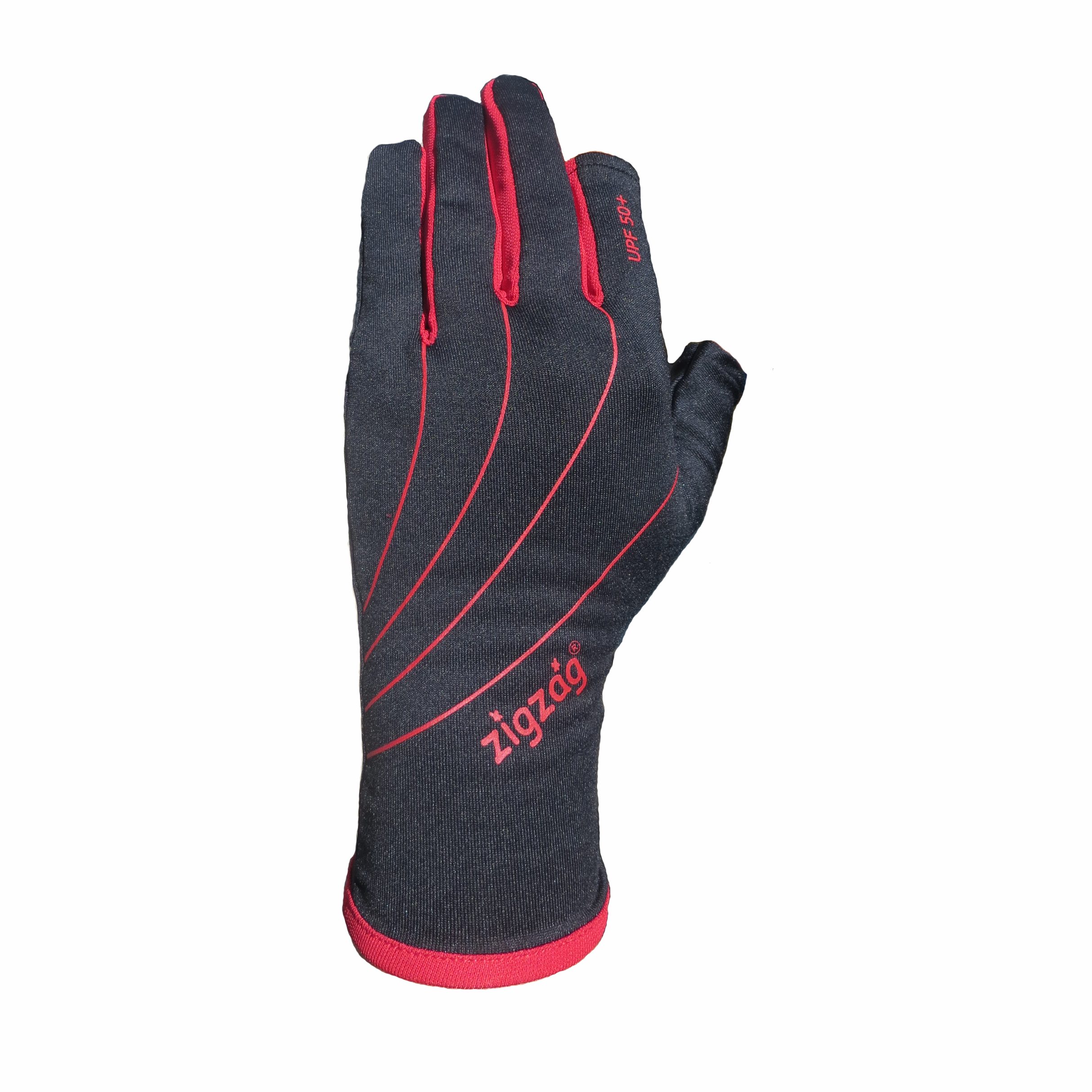 zigzag GLV00801- Găng tay Easy touch chống nắng UPF50+ (đen đỏ)