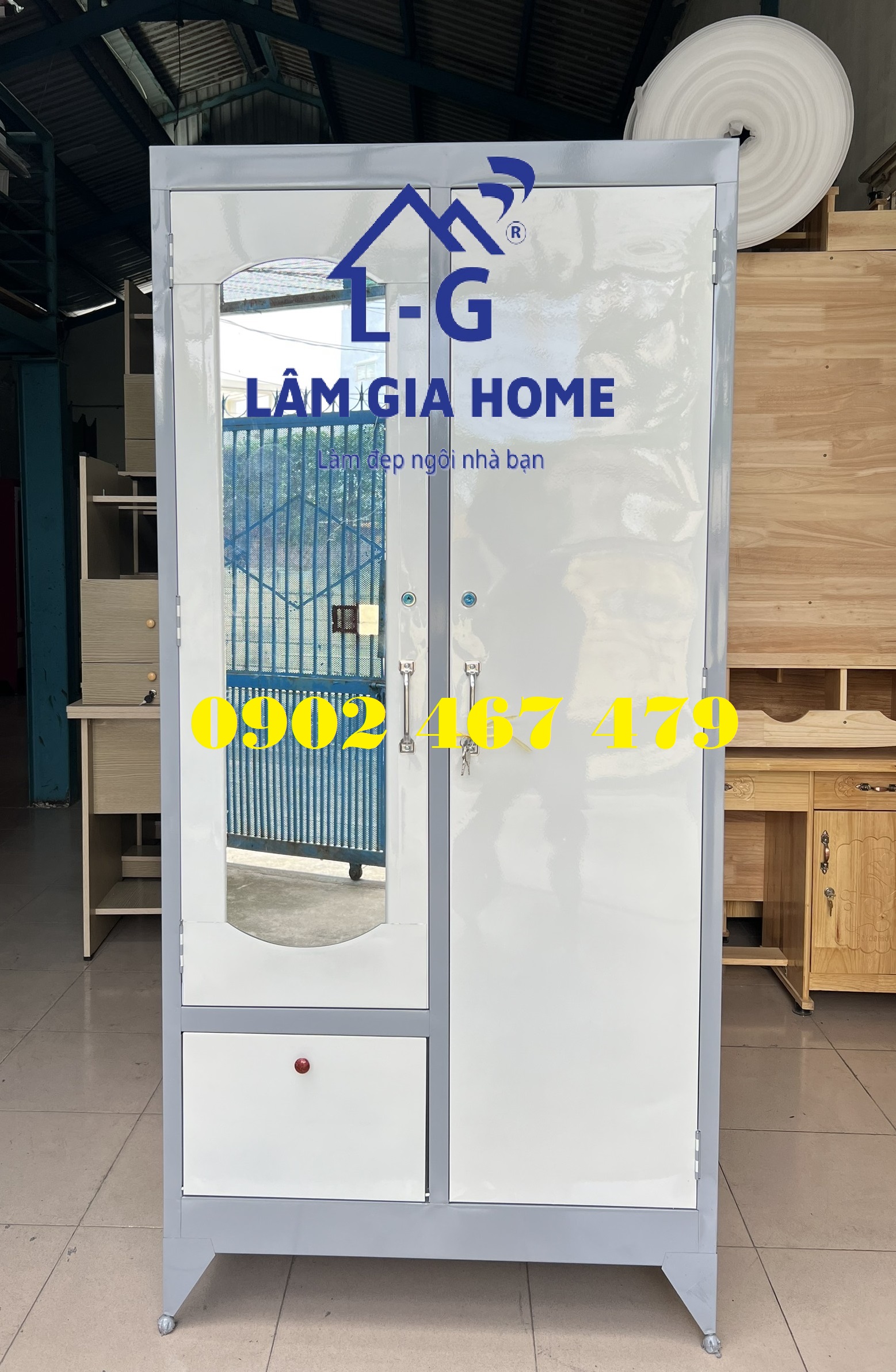 TỦ SẮT 2 CÁNH MẪU BÁN CHẠY SƠN DẦU