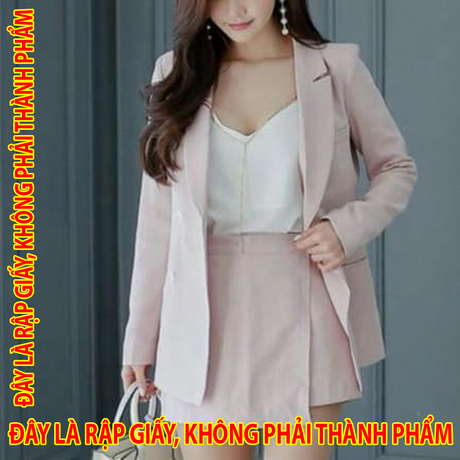 Rập giấy dc014 - blazer mix short váy