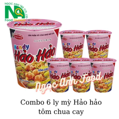 COMBO 6 ly mỳ Handy hảo hảo tôm chua cay (67g/1 ly)