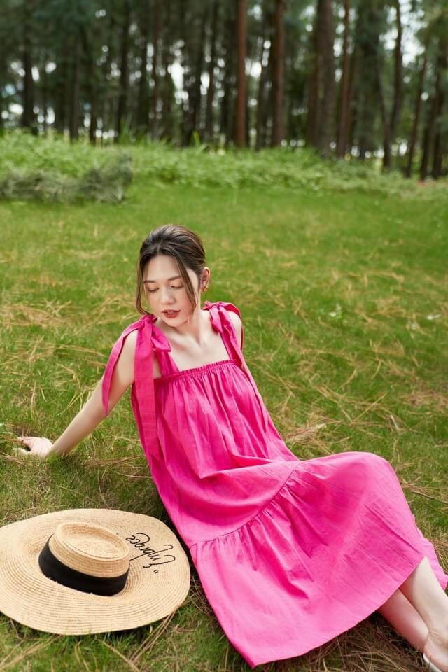 [XU HƯỚNG] Đầm nữ dáng dài Maxi 2 dây cột nơ