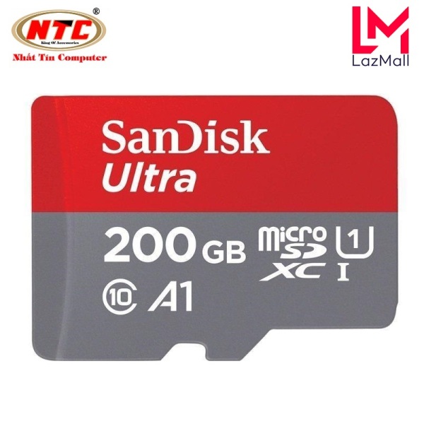 Thẻ nhớ MicroSDXC SanDisk Ultra A1 200GB Class 10 U1 100MB/s box Anh - No Adapter (Đỏ) - Nhat Tin Authorised Store
