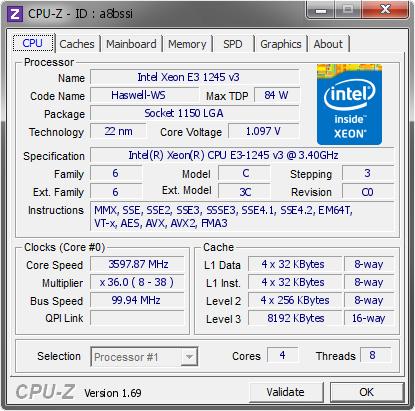 [HCM][Trả góp 0%]E3 1245 v3 TRAY(3.40GHz 8M) + Fan