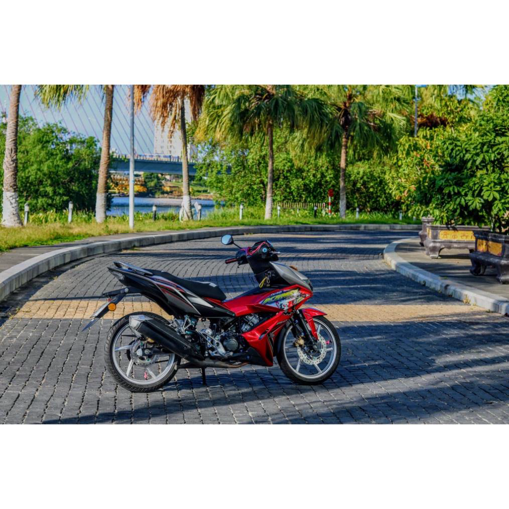 Tem Rời Dán Xe Winner X Mẫu King Drag Đỏ Bạc Đen
