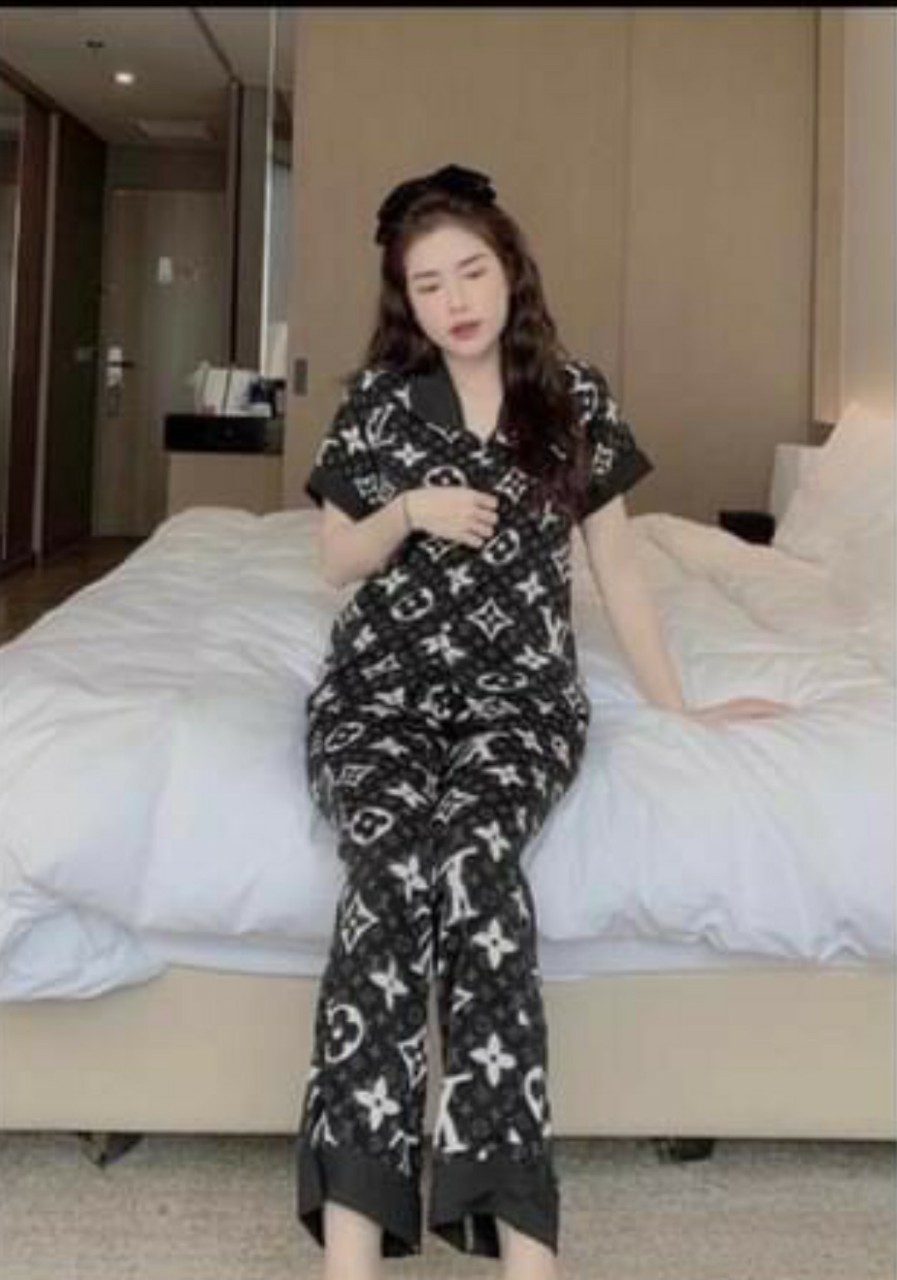 Bộ lụa Pijama lụa loại 1 chất mềm mịn, mát + Ảnh thật ,Bộ Lụa Mango Tay Ngắn
