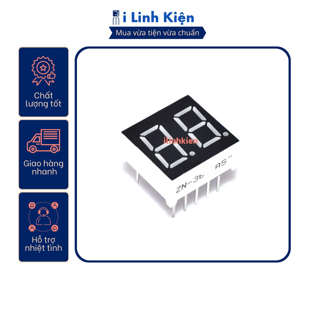 LED 7 thanh 1.2-1.5 inch 1 số màu đỏ