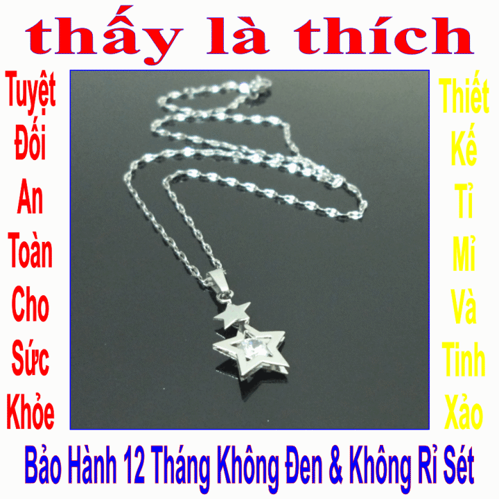 Bông tai trẻ em inox thấy là thích kiểu tòn ten ngôi sao nhỏ và ngôi sao lớn đính đá Zircon - An toàn cho trẻ - Cam kết 1 đổi 1 nếu đen và gỉ sét