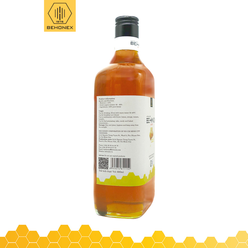 MẬT ONG XUẤT KHẨU BEHONEX 600 ML
