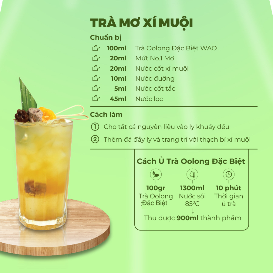 Trà Oolong Đặc Biệt WAO (1kg) pha trà trái cây thơm đậm vị