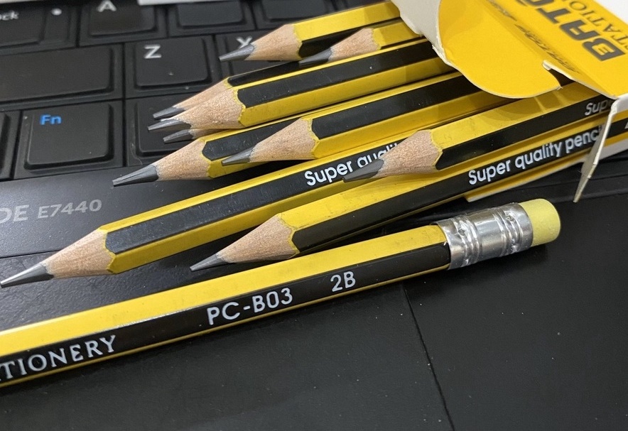 Bút cà số khung số máy xe - bút chì lục giác 2B/S907