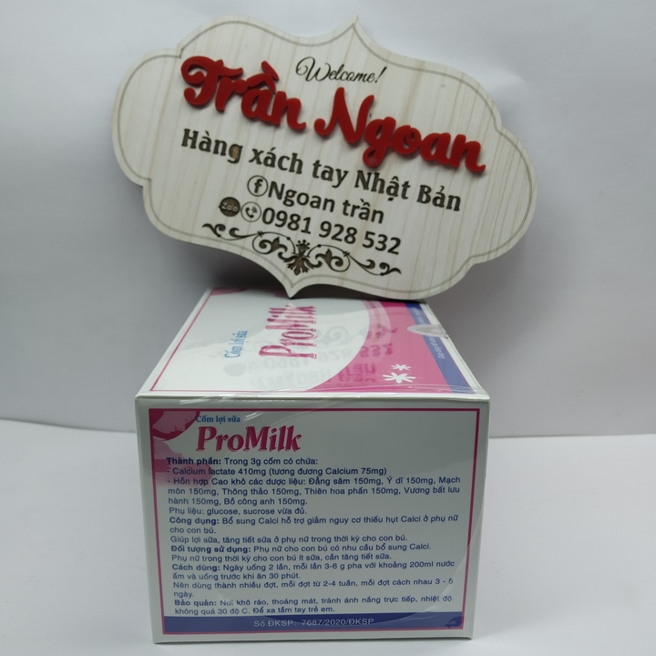 Cốm Lợi Sữa Promilk - Hộp 20 Gói