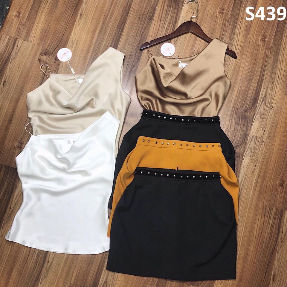 ÁO PHI LỤA CỔ ĐỔ 1 BÊN,SALE,LY STORE