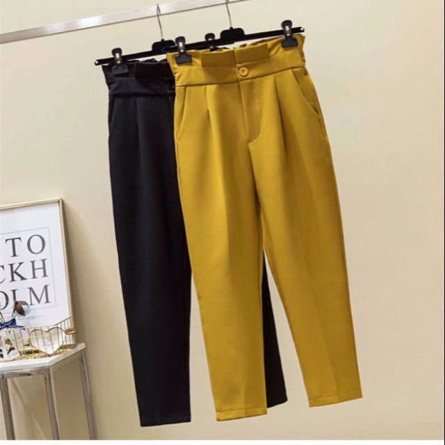 Quần baggy cạp cao xếp ly