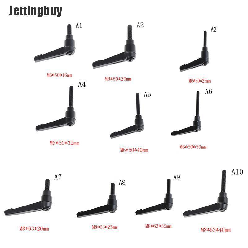Jettingbuy Cần Kẹp M6 M8 M10 Núm Vặn Có Ren Khóa Điều Chỉnh Được Cho Máy Móc