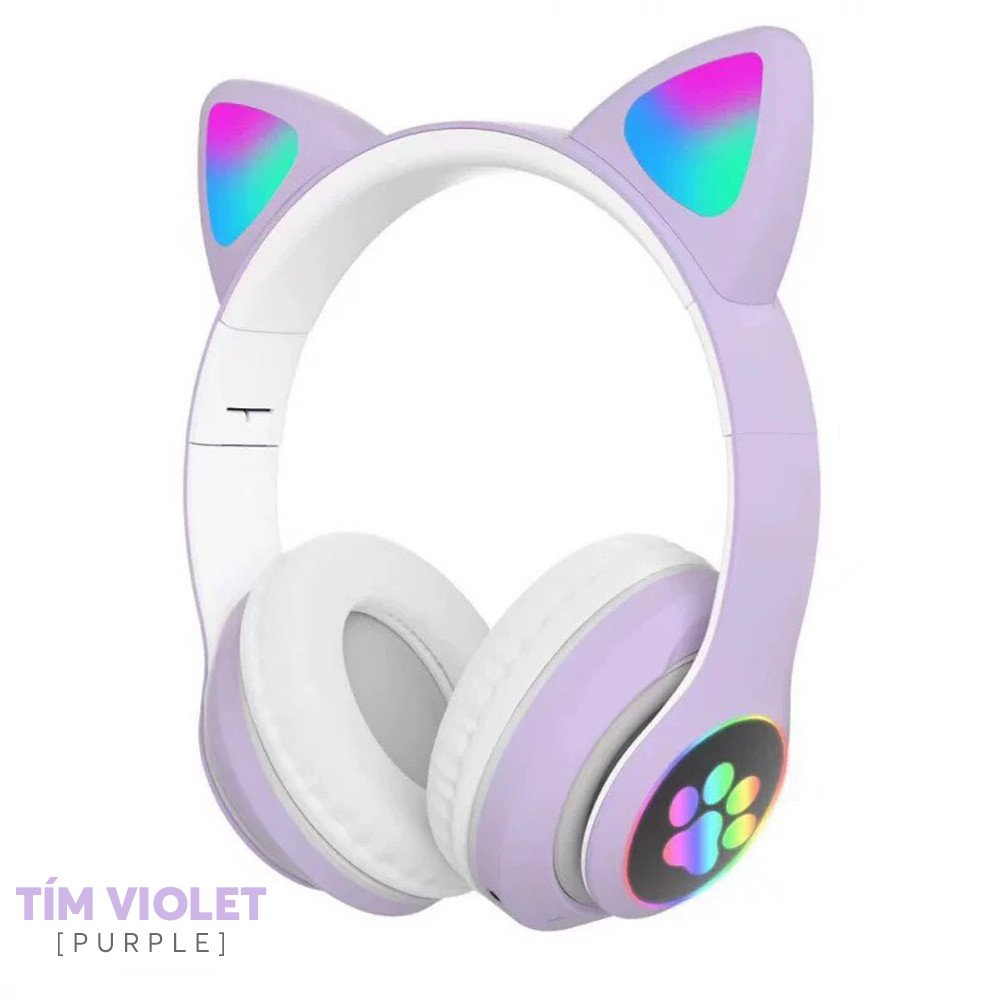 Tai nghe bluetooth chụp tai GROWNTECH ZW23M mèo 5.0 cao cấp,...