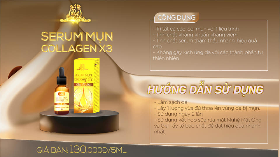 SERUM COLLAGEN X3 VUA TRỊ MỤN THÂM NÁM