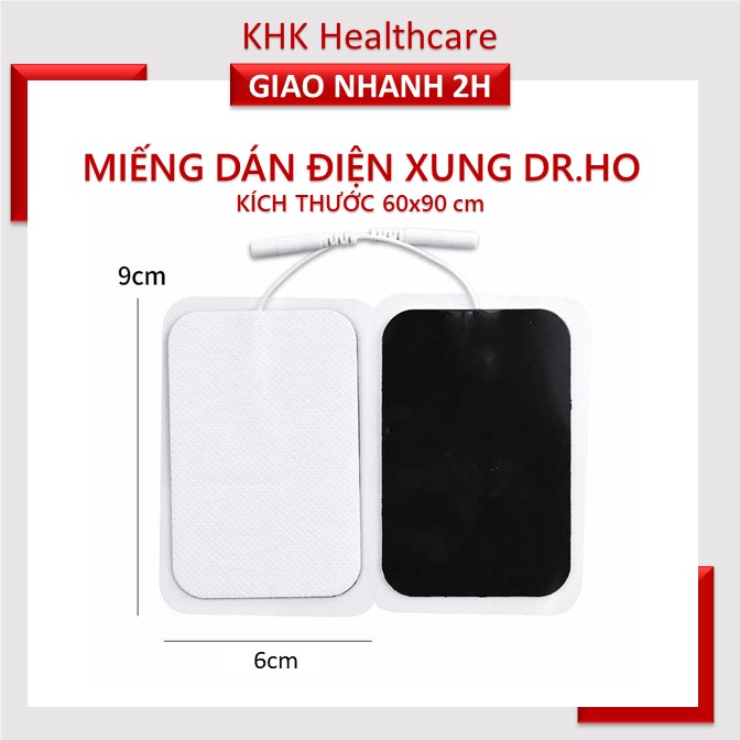 2 miếng dán điện xung dr.ho cỡ lớn có dây (60x90mm)