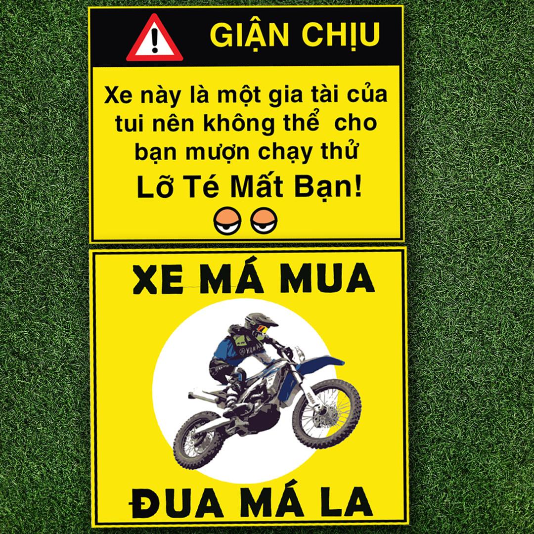 [HCM]Combo 2 Logo Sticker dán xe  Đua Má La