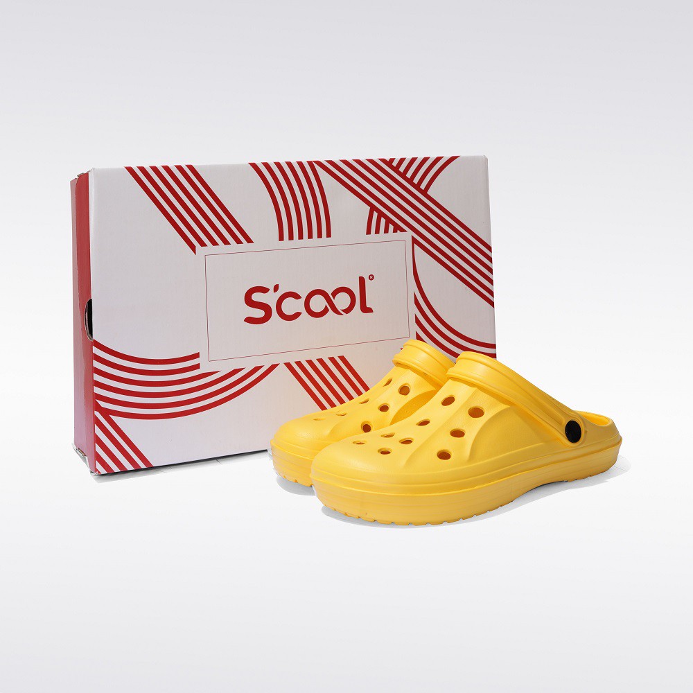 Dép cross nam nữ S'cool - Basic Eva clog 4 - màu vàng