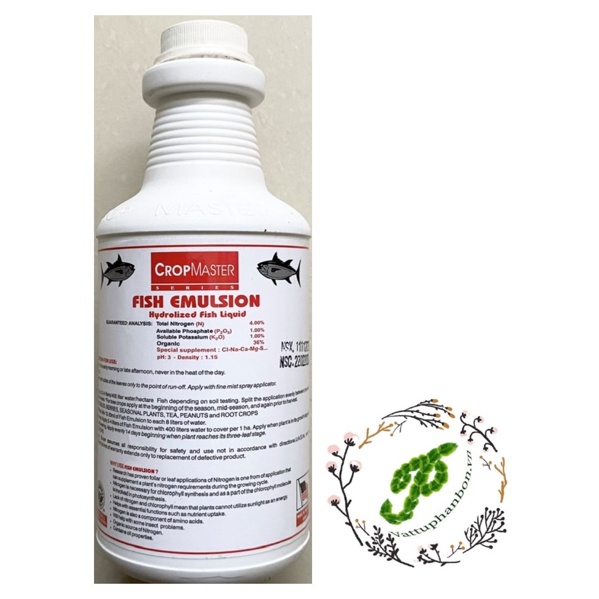 Phân cá phú hào - fish emulsion usa - #194a# 500ml