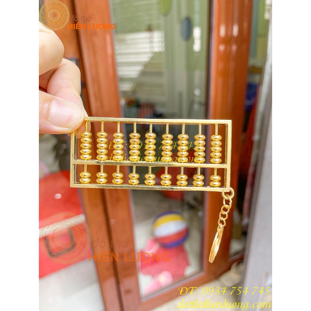 Móc Khóa Bàn Tính Bằng Đồng Phong Thủy
