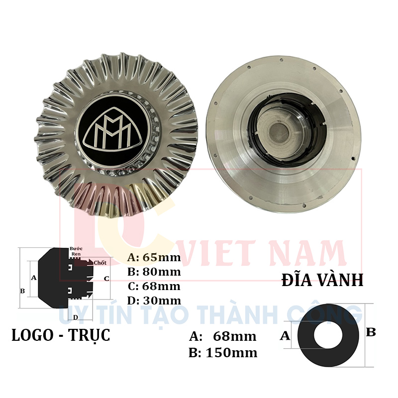 Zgs 004 Logo chụp mâm, ốp lazang bánh xe ô tô Maybach ZGS-004 | Lazada.vn