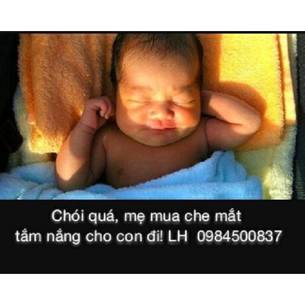 Bịt mắt tắm nắng, bịt mắt chiếu đèn vàng da cho bé