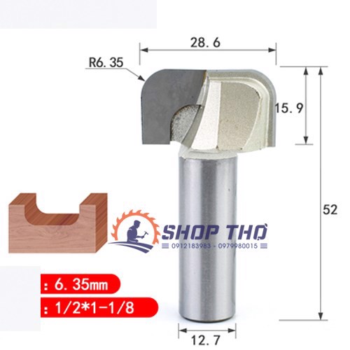 Mũi phay Tideway đánh rãnh bo tròn LC0501