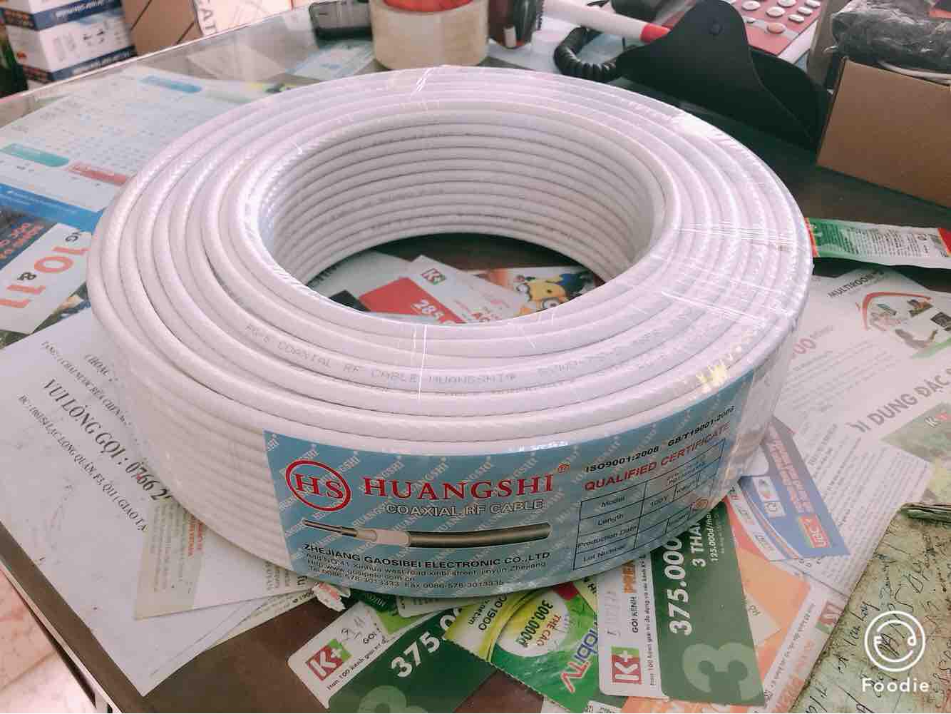 Cáp Đồng Trục 5C huangshi 100 y sử dung cho camera truyền hình cáp