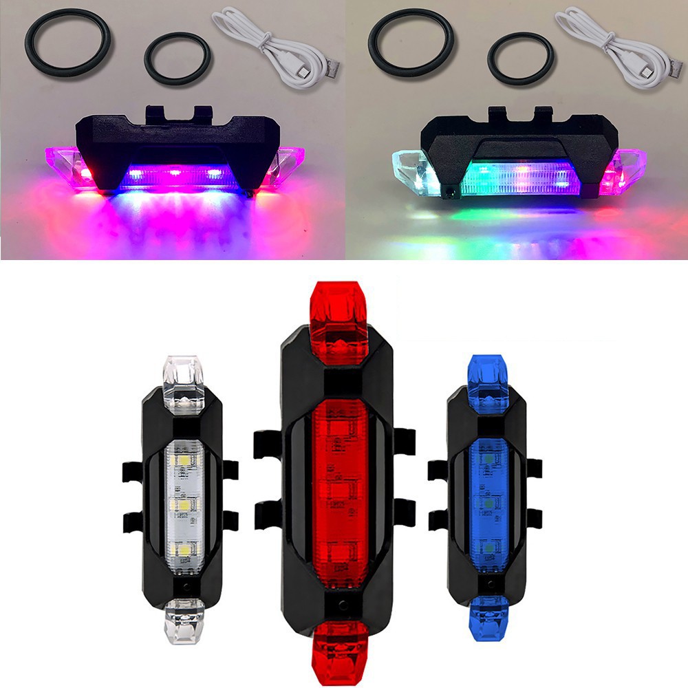 Đèn báo hiệu gắn đuôi xe đạp 5 bóng led