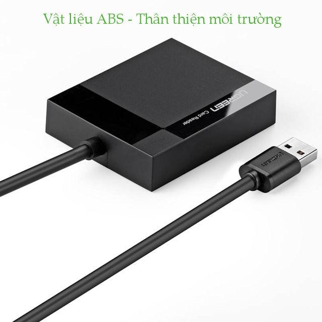[HCM]Đầu đọc thẻ USB3.0 hỗ trợ thẻ TF/SD/CF/MS dài 0.5m UGREEN 30231